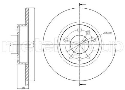 METELLI Tarcza hamulcowa 23-0862C