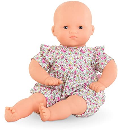 Corolle Mon Grand Poupon Bébé Chéri, kwiaty, 52 cm, miękka lalka z oczami do spania, może nosić prawdziwe ubrania dla niemowląt, zapach wanilii, od 2 lat 9000170030