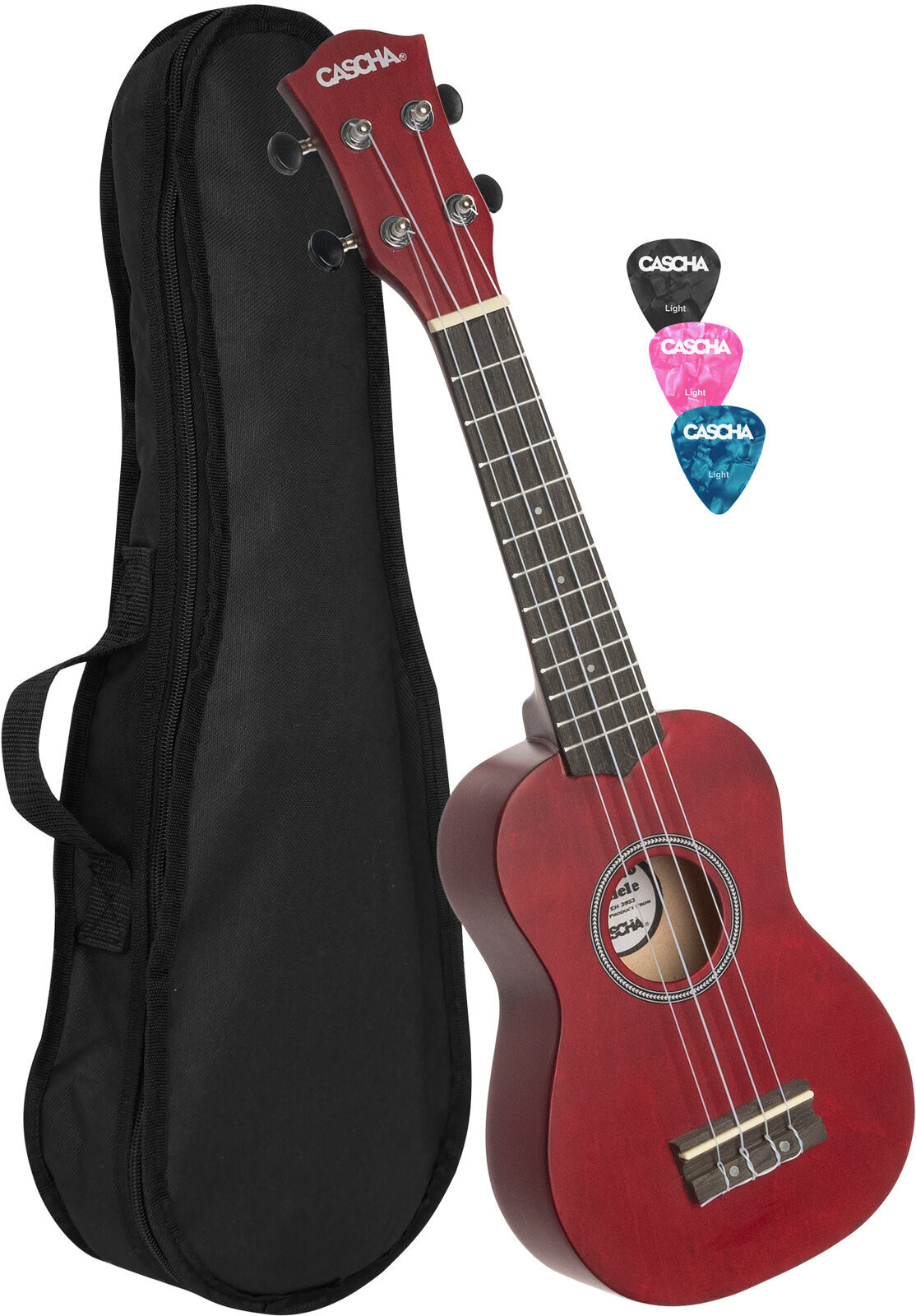 Cascha Cascha Soprano Ukulele Red