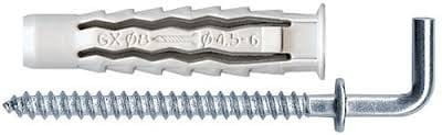 Arvex DYBEL UNIVERSALNY Z HAKIEM KĄTOWYM GXHK 6MM AR 1086.0002 [6685997]