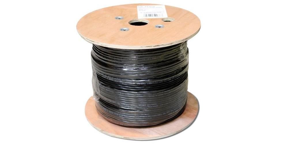 Digitus kabel U/UTP drut kat.6 PE zewnętrzny 305m wypełniony żelem czarny DK-TP612