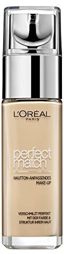 L'Oréal Paris Make Up  doskonałe połączenia z drukarką odcienia skóry i 24h Foundation Perfect Match, pokrywający wilgoć 30 ml A81864