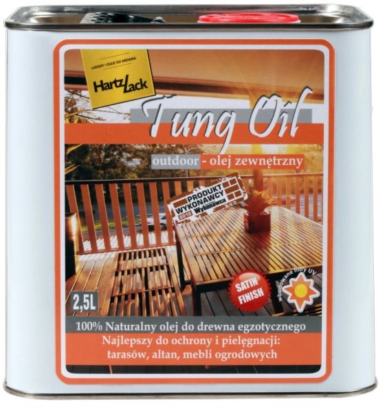 HartzLack Olej Tung do drewna egzotycznego bezbarwny 2 5 l