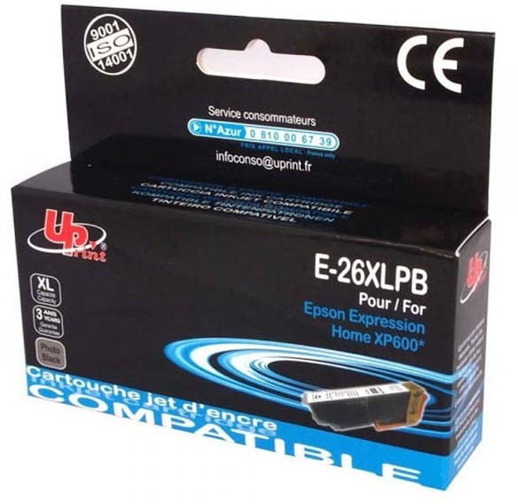INK UPrint kompatybilny z C13T26314010 T263140 26XL photo black 400s E-26XLPB dla Epson Expression XP-800 X IEPB263140BU
