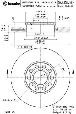 BREMBO 09.A428.11