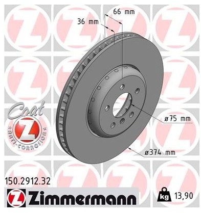 Zimmermann Tarcza hamulcowa 150.2912.32