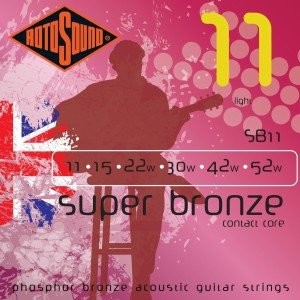 Rotosound rotos górne Super z brązu Acoustic Guitar Strings SB11