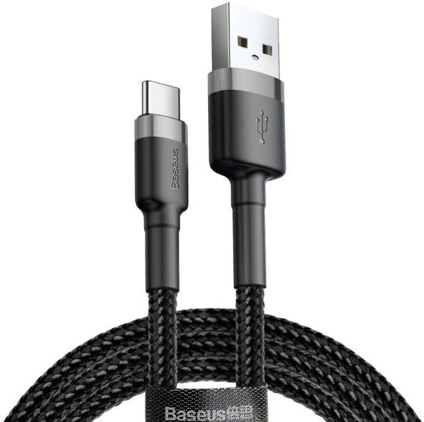 Baseus Kabel Kevlar USB-C 3A 1M grey black CATKLF-BG1