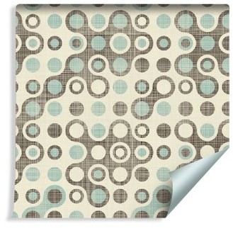 Muralo Tapeta Abstrakcyjne Koła w Stylu Retro 48160345 T_F_10mx53_W_48160345_A
