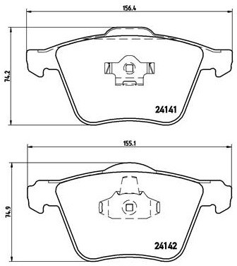 BREMBO Zestaw klocków hamulcowych, hamulce tarczowe P 86 018