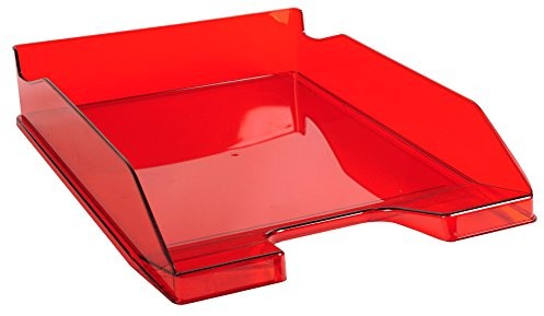 Exacompta Exacompta 113224D Combo Midi półka na dokumenty (nadaje się do dokumentów w formacie DIN A4, 21 x 29,7 cm, stabilna i wytrzymała) 1 sztuka, karminowa czerwień przezroczysta błyszcząca 113224D