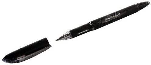 Uni Ball SX210 czarna gumowa rączka Zone Jet Stream rollerball Pen 1,0 MM końcówka 0,7 MM szerokość linii 12 sztuki SX210N