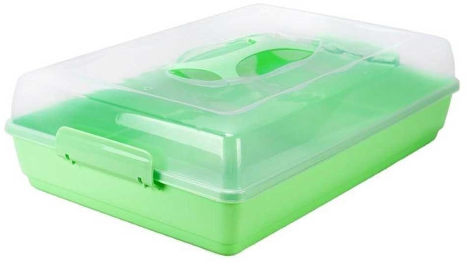 Kinghoff Hobby Life Prostokątny pojemnik na ciasto 42x29cm z tacą 9858