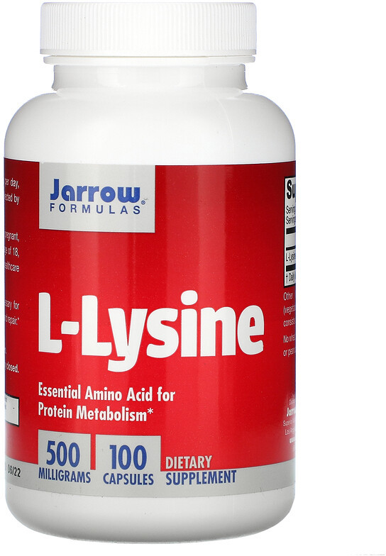 JARROW FORMULAS L-Lizyna 500mg (L-Lizyna) 100 Kapsułek