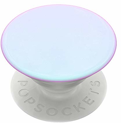 PopSockets PopGrip  wysuwany cokół i uchwyt do smartfonów i tabletów z wymiennym topem  Color Chrome Mermaid White