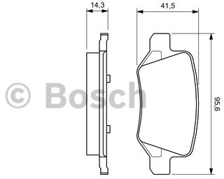 Bosch Zestaw klocków hamulcowych, hamulce tarczowe 0 986 424 522