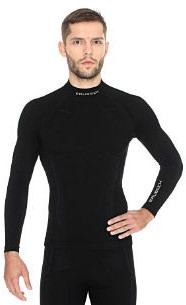 Brubeck Bluza męska Extreme Wool długi rękaw czarny 5902487023693