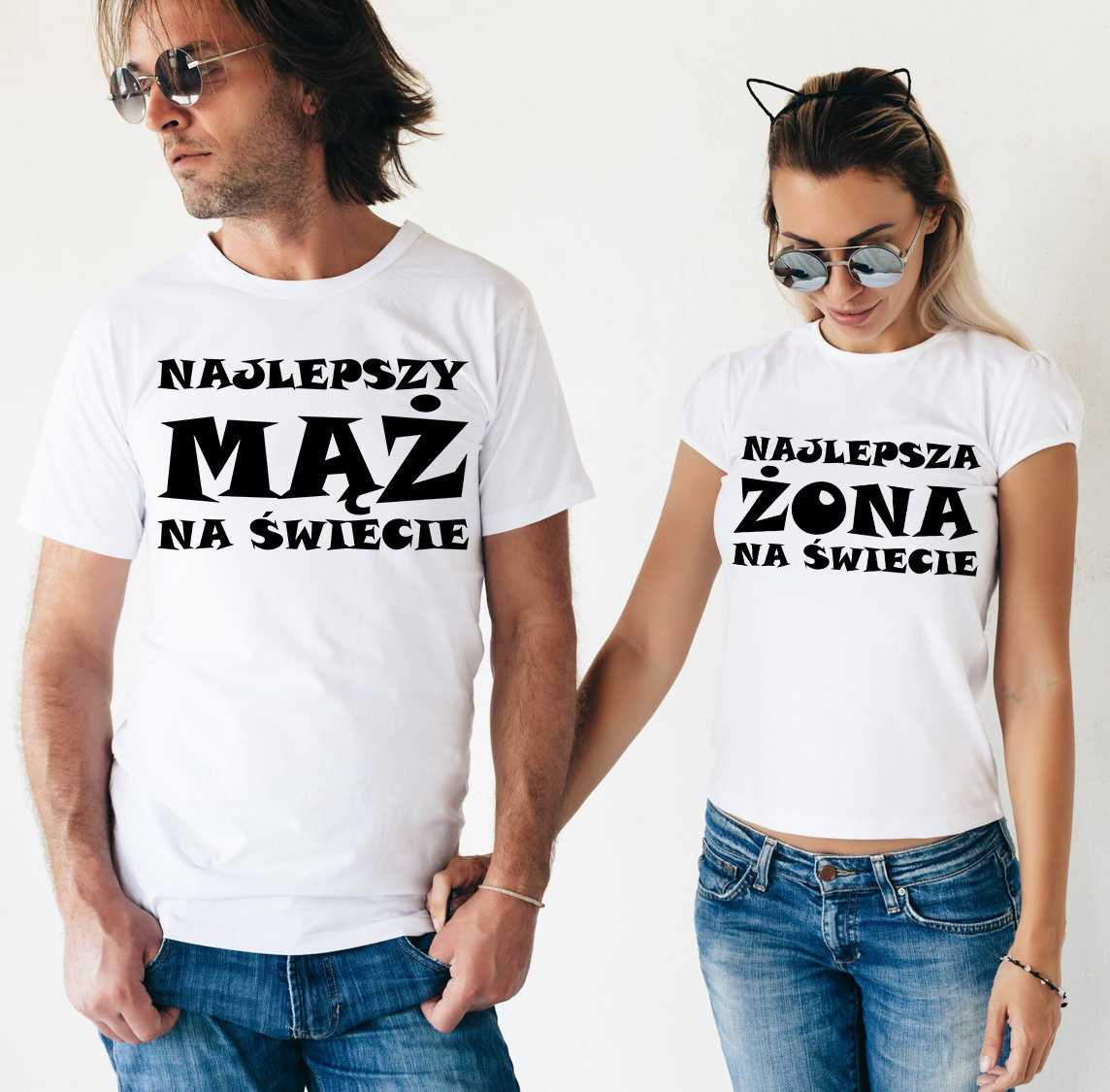 Poczpol Koszulki dla par - Najlepszy Mąż i najlepsza Żona 42527-uniw