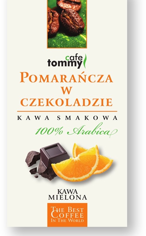 Tommy Cafe Kawa smakowa Czekolada- Pomarańcza mielona KSCZP150M