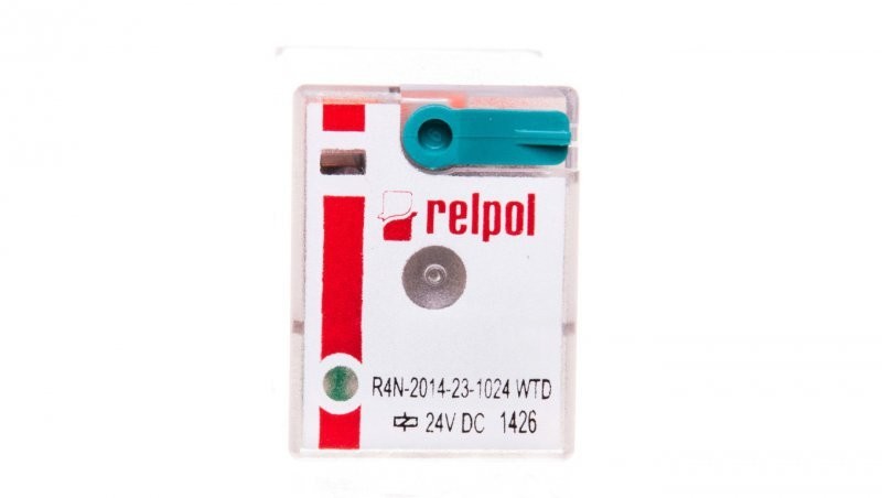 Relpol Przekaźnik przemysłowy 4P 6A 24V DC AgNi R4N-2014-23-1024-WTD 860410 860410