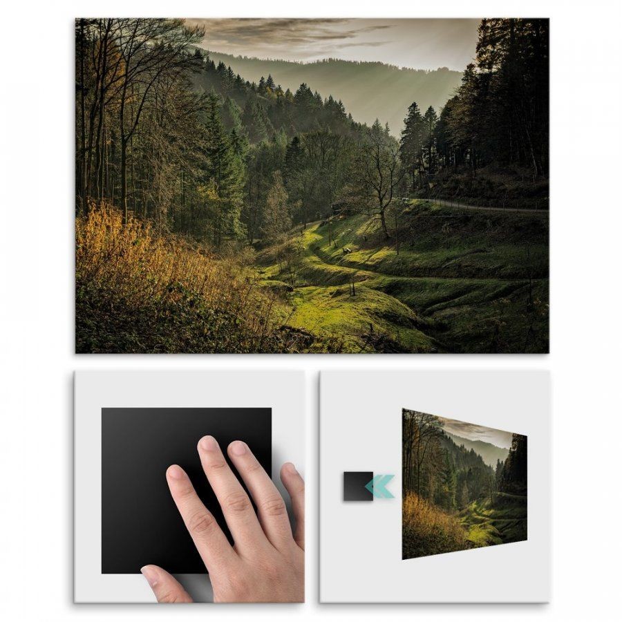 Pix4home Plakat metalowy leśny krajobraz L POS-L-00543