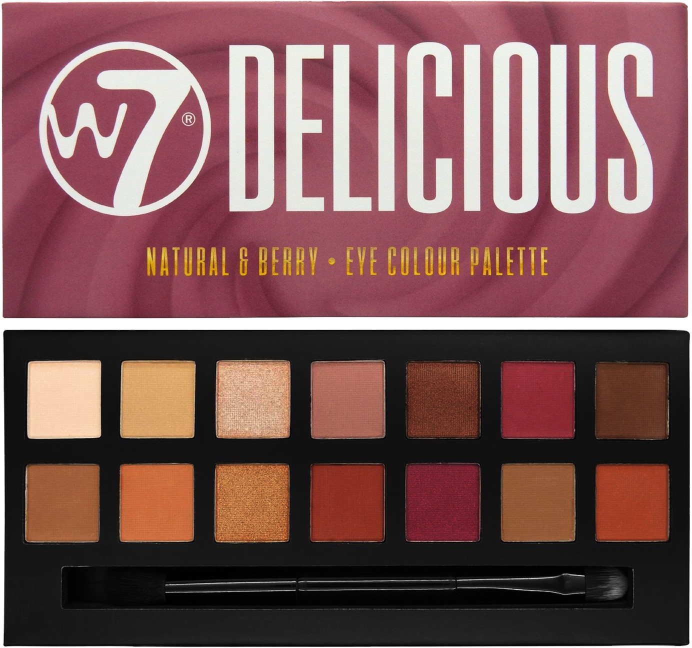 W7 Delicious Natural & Berry Eye Colour Palette Paleta 14 Cieni Do Powiek