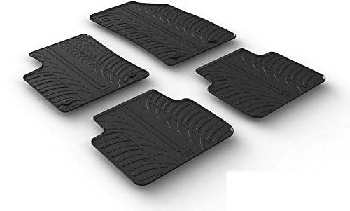 Gledring gled ring 0096 zestaw 4-częściowy Dywaniki gumowe Opel Cross Land X 6/2017 (T profilu z zestaw Clips), czarna