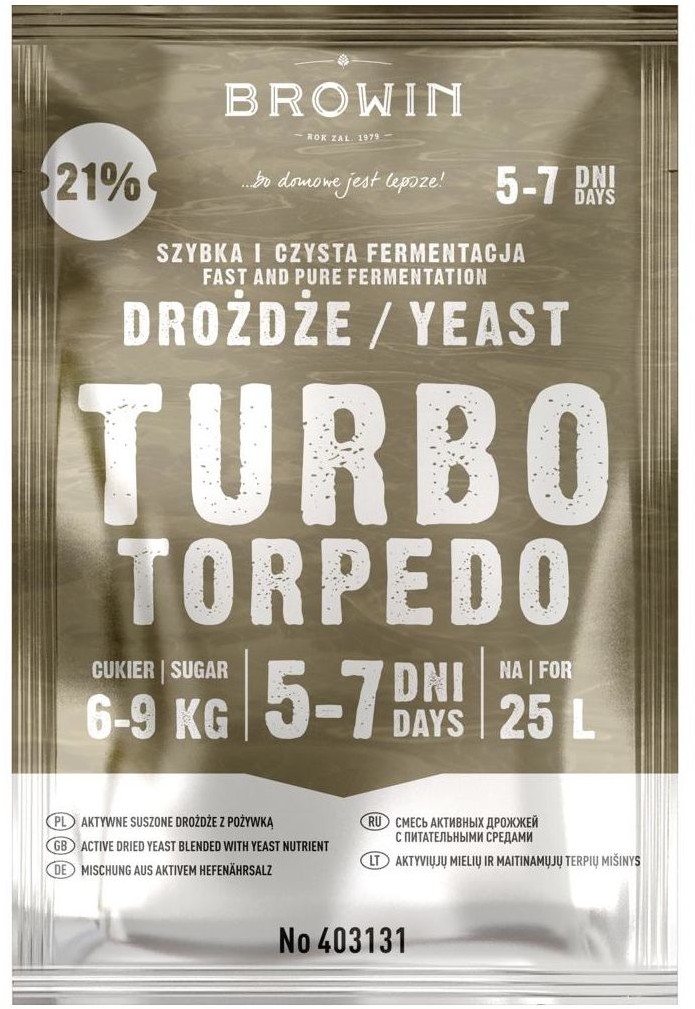 Browin Drożdże gorzelnicze 100g Turbo Torpedo