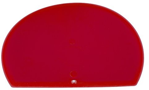 Maya Professional Tools 81916  3 elastyczny łopatka do ciasta bez otworów, okrągły, FBK/Higiena żywności, 160 MM X 125 MM X 1,65 MM, czerwony 81916-3