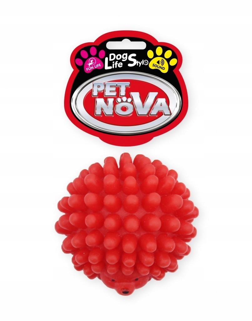 Pet Nova zabawka dla psa Jeżyk 6,5cm czerwony