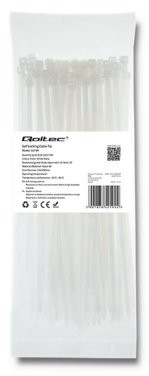 QOLTEC Opaski zaciskowe 3.6x200mm nylon UV 100szt. białe (52199)