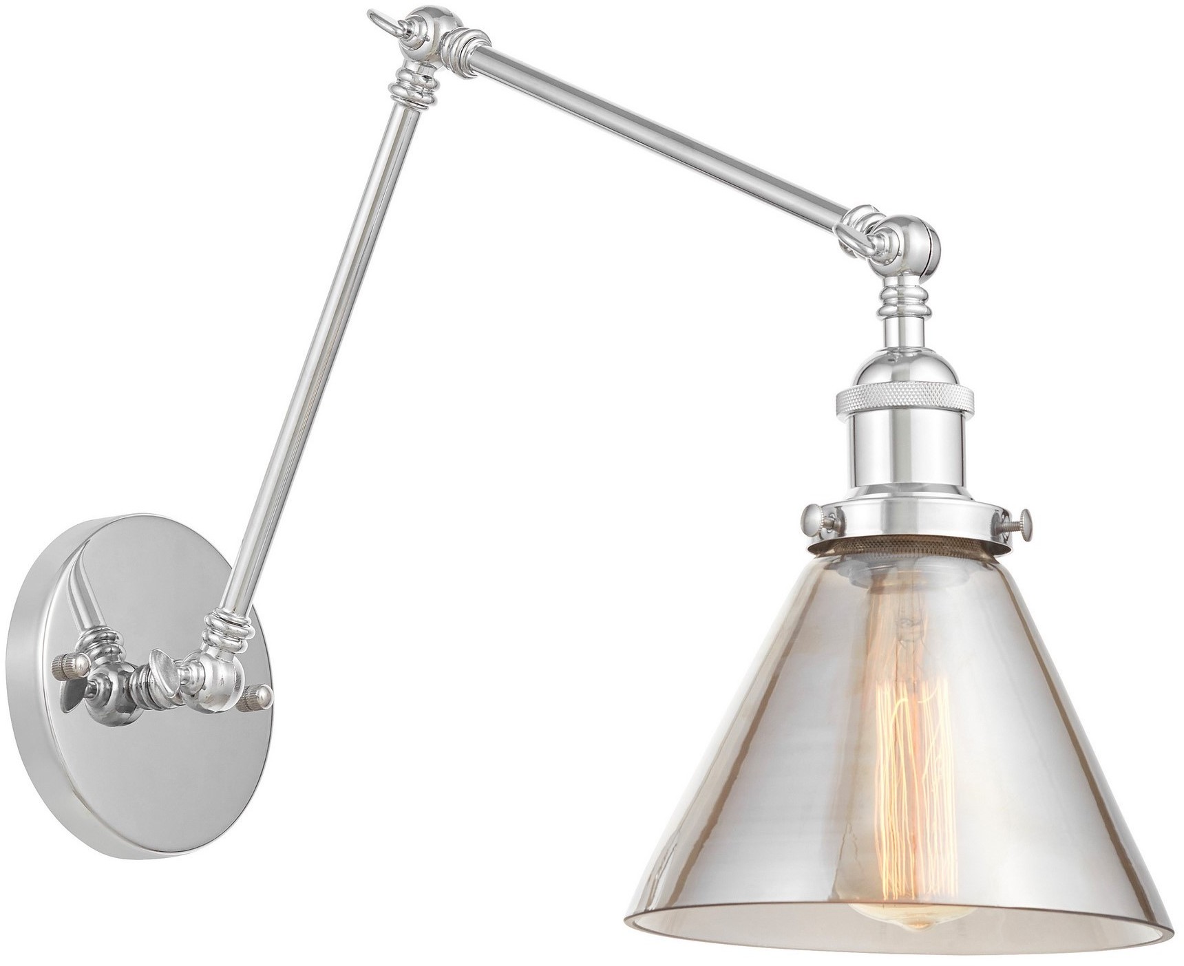 Lumina Deco KINKIET LAMPA ŚCIENNA LOFT NUBI PRO GREY W2 LDW 6801-2 (CHR+GR)