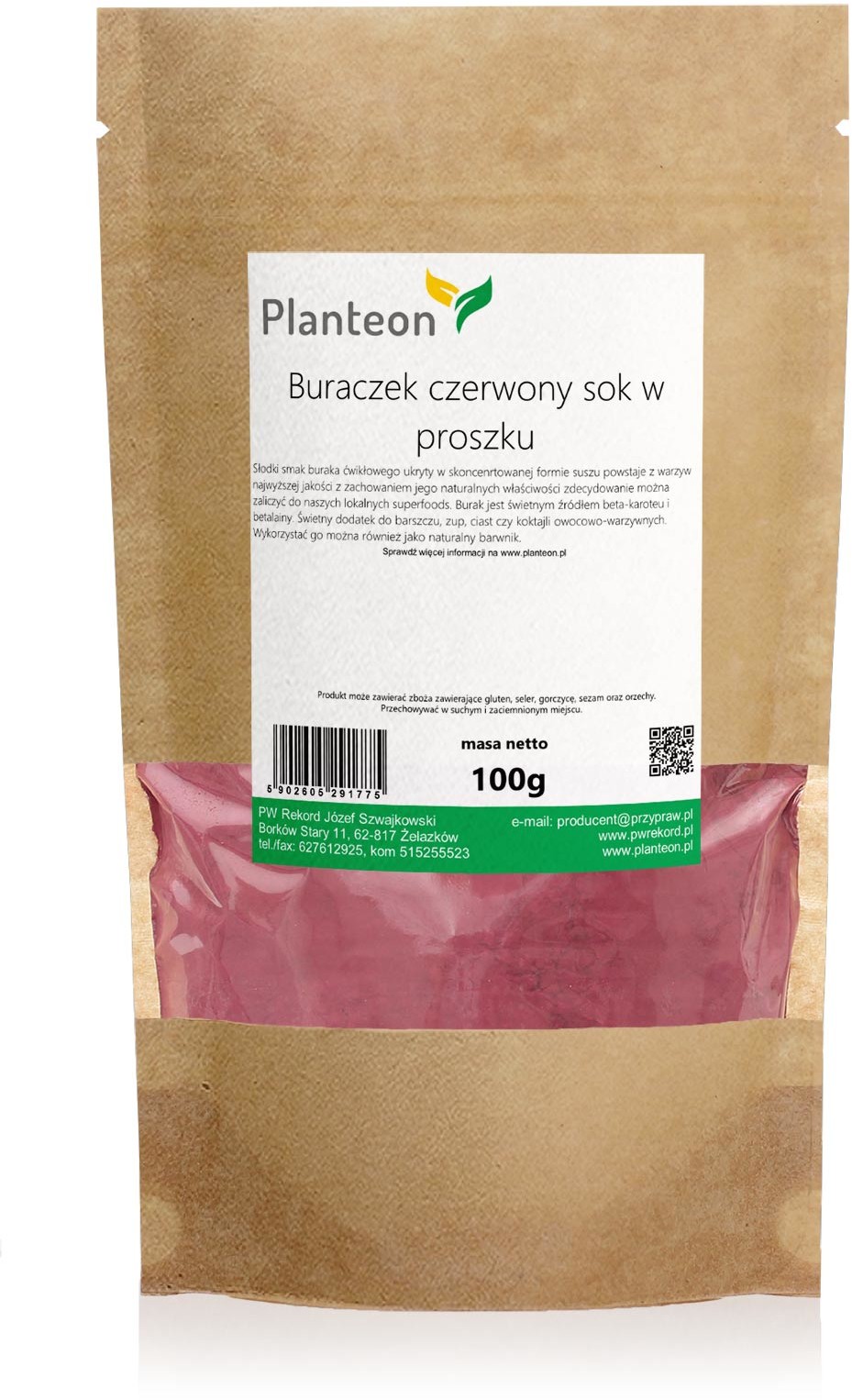 Planteon Buraczek czerwony sok w proszku 100g 2-0049-07-2