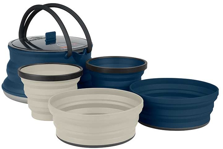 Sea To Summit Zestaw turystyczny składanych naczyń X-SET 12 sand / navy