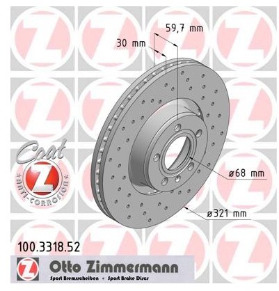 Zimmermann Tarcza hamulcowa 100.3318.52