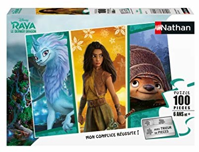 Nathan Puzzle dziecięce - Puzzle 100 p - Raya przygoda - Disney Raya i ostatni smok - Od 6 lat - 86771 4005556867714