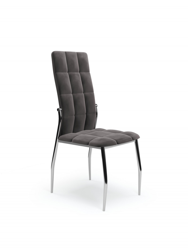 Halmar K416 krzesło popielaty velvet (1p=1szt)