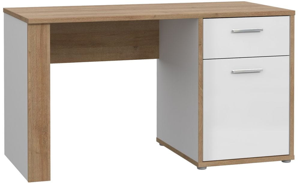 shumee Biurko Dąb Riviera Biały połysk