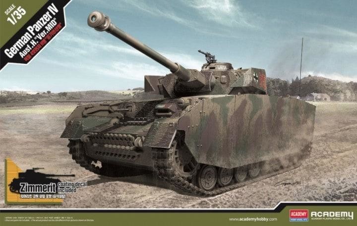 Academy Niemiecki czołg PzKpfw IV Ausf. H, wersja środkowa, z zimmeritem 13516