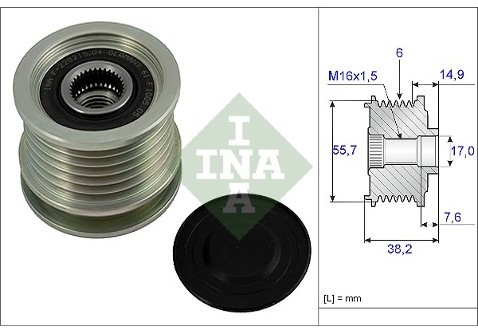 INA Sprzęgło jednokierunkowe alternatora INA 535 0013 10