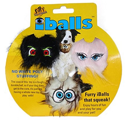 Tuffy Silly squeakers iballs, small, wiele SS-IB-S-BL-BR-PK
