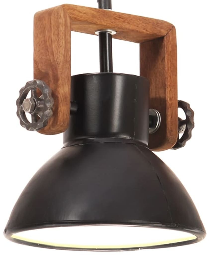 VidaXL Industrialna lampa wisząca, 25 W, czarna, okrągła, 19 cm, E27 320537  VidaXL