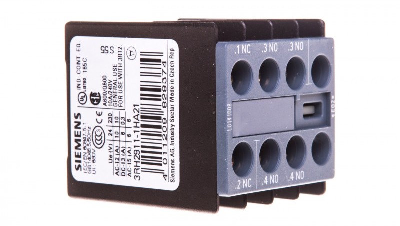 Siemens Styk pomocniczy 2Z 1R montaż czołowy S00-S0 3RH2911-1HA21 3RH2911-1HA21