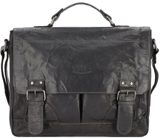 Pride and Soul Pride and Soul Baggie Torba biznesowa skórzana 35 cm przegroda na laptopa schwarz 47499