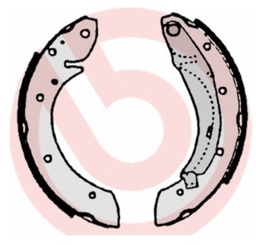 BREMBO Zestaw szczęk hamulcowych S 61 522