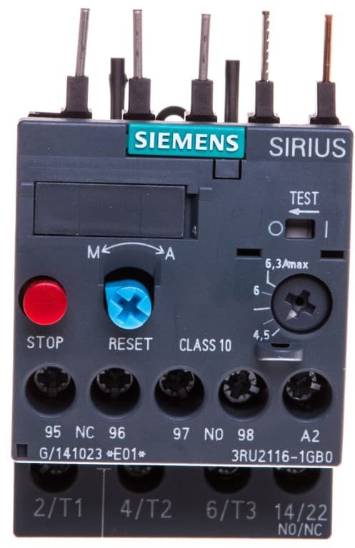 Siemens Przekaźnik termiczny 4,5-6,3A S00 3RU2116-1GB0 1GB0