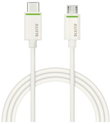 Leitz 63360001 Kabel Leitz Complete 1m USB-C na Micro USB 2.0 Biały 63360001
