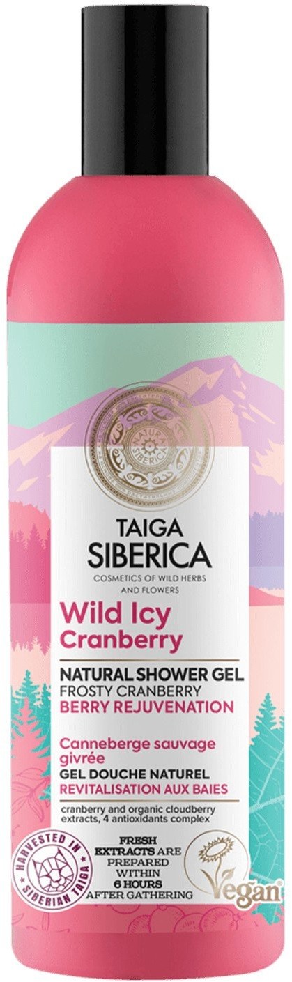 Natura Siberica Taiga Siberica, żel pod prysznic z dziką żurawiną Żurawinowa odnowa, 270 ml, 270 ml | SZYBKA WYSYŁKA!