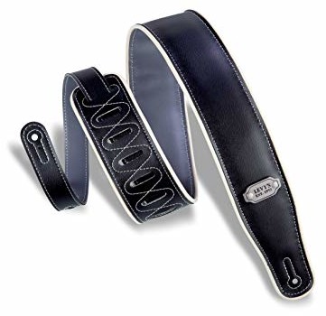 Levy's Levy's Leathers 6,8 cm pasek do gitary dwustronny winylowy wzór czarny, szary i kremowy (M26VCP-BLK_GRY M26VCP-BLK_GRY