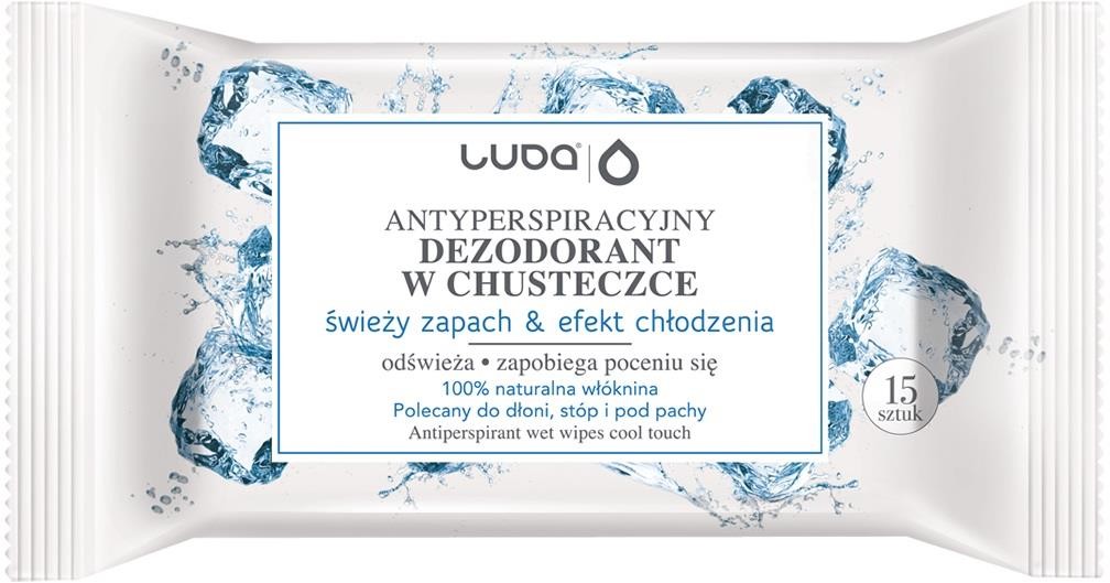 Luba Chusteczki antyperspiracyjne Świeży Zapach & Efekt Chłodzenia 15szt 101339-uniw